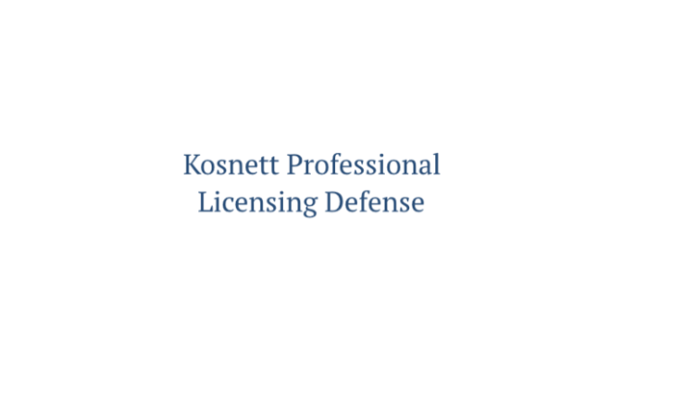 Kosnett Professional Licensing Defense 768x448